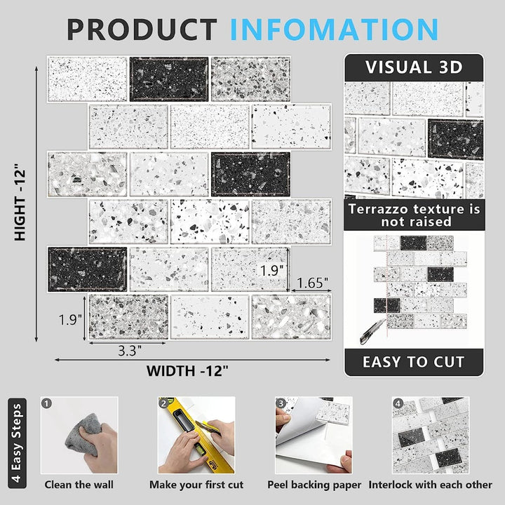 Back Splashes for Kitchens Peel and Stick Size