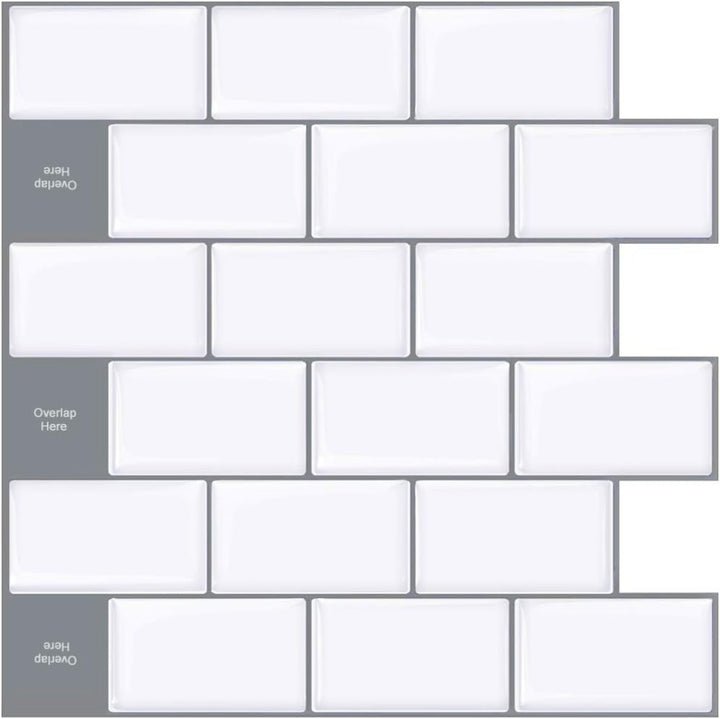 Peel and Stick Subway Tile Backsplash