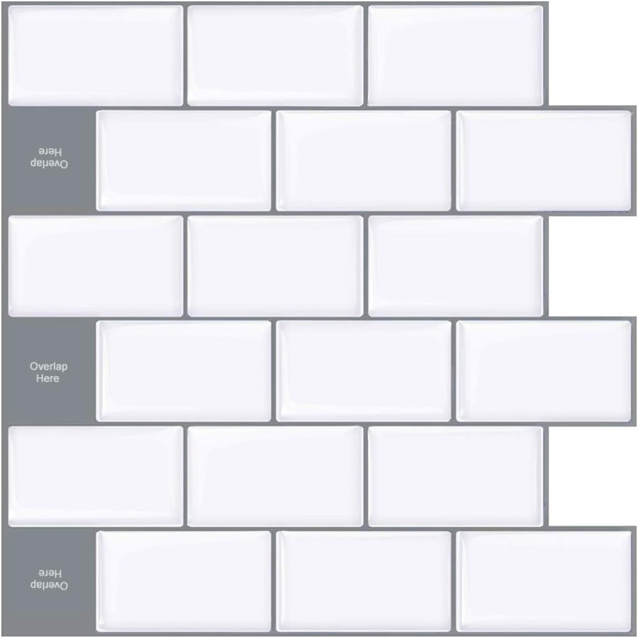 Peel and Stick Subway Tile Backsplash