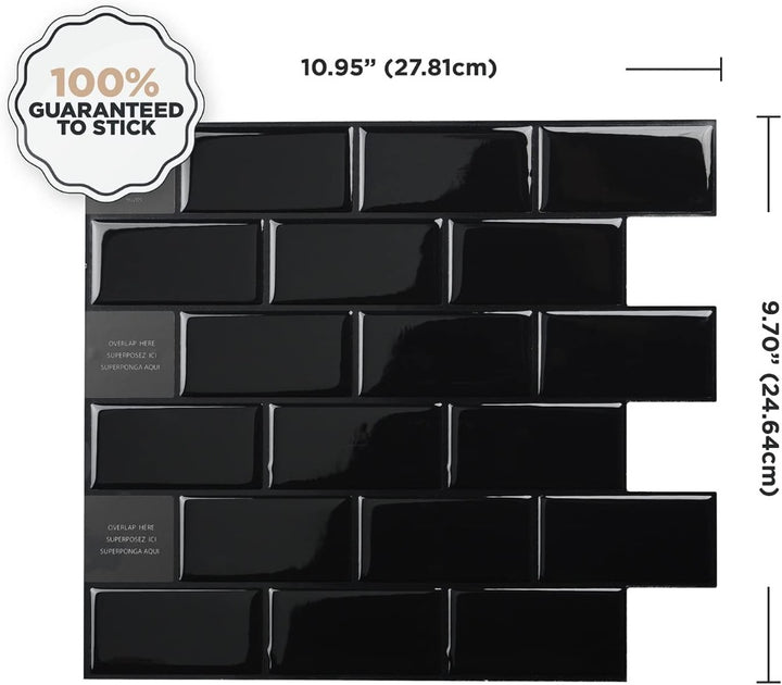 Peel and Stick Tile Backsplash Size