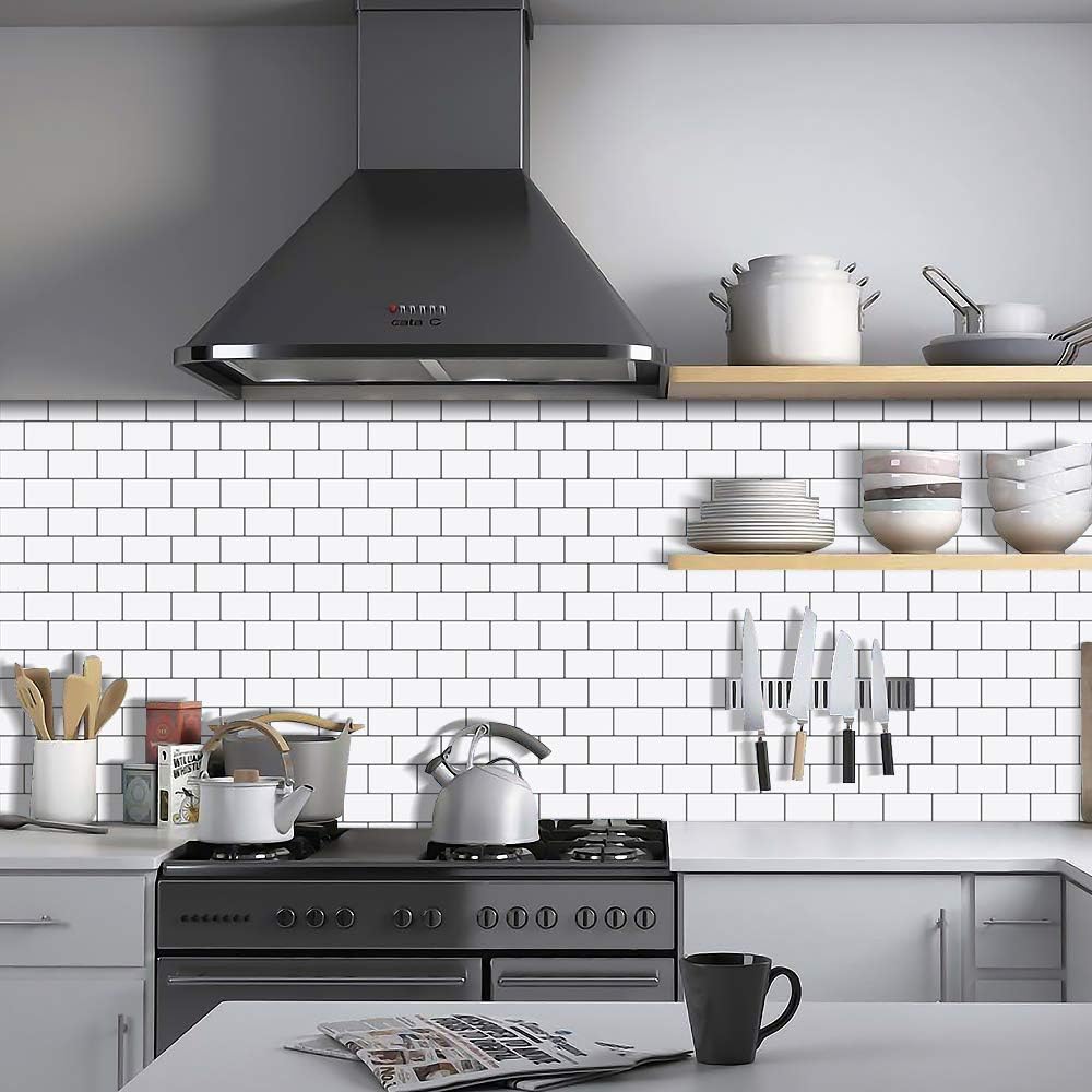 Peel and Stick Subway Tile Backsplash For Kitchen
