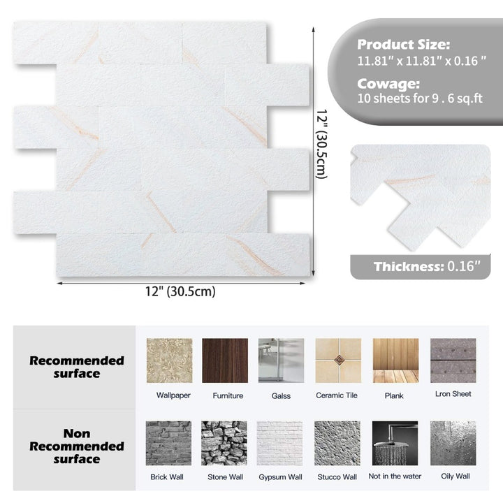 the size of peel and stick subway tile