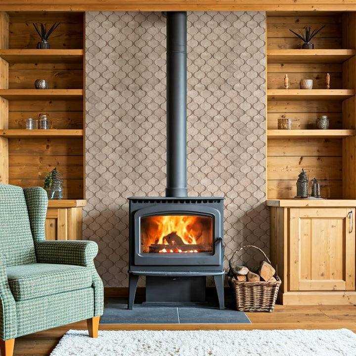 Elegant aesthetic in the fireplace