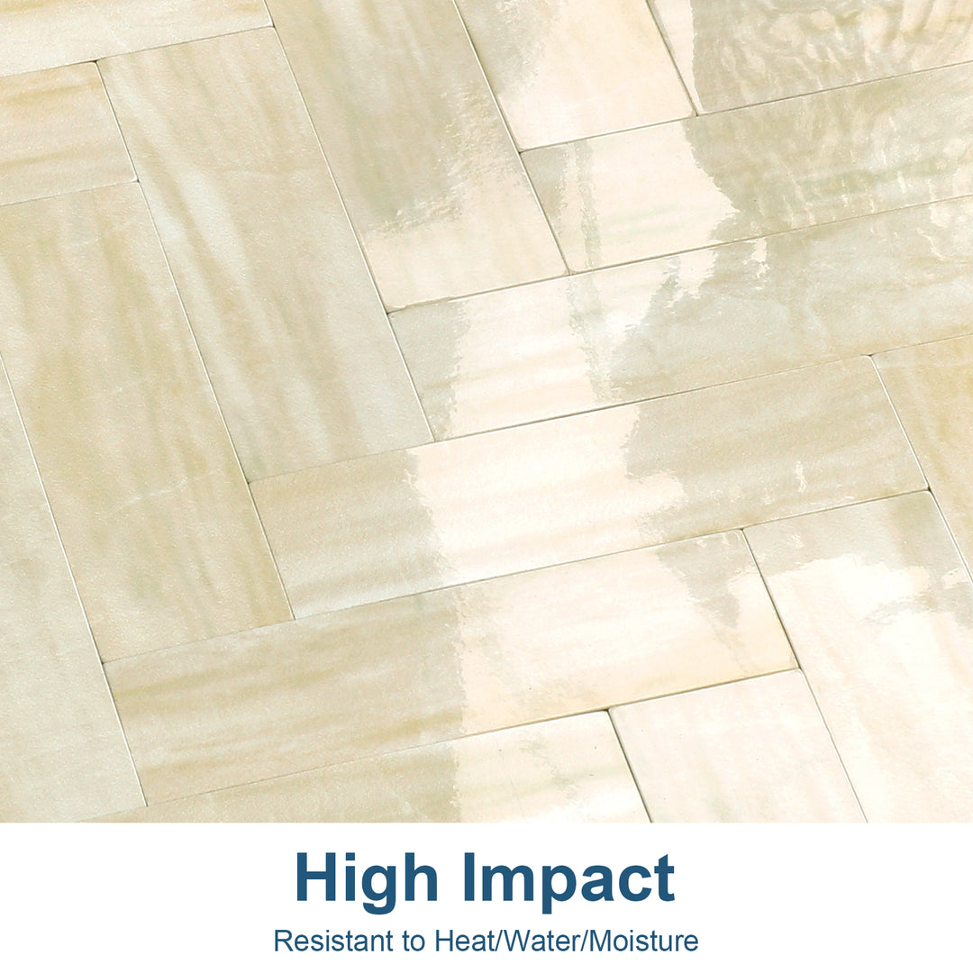 Polished Dolomite Beige Herringbone Tile  Detail