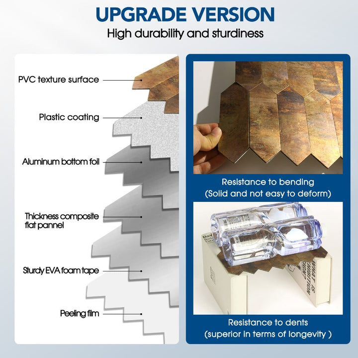 Peel and stick tile structure
