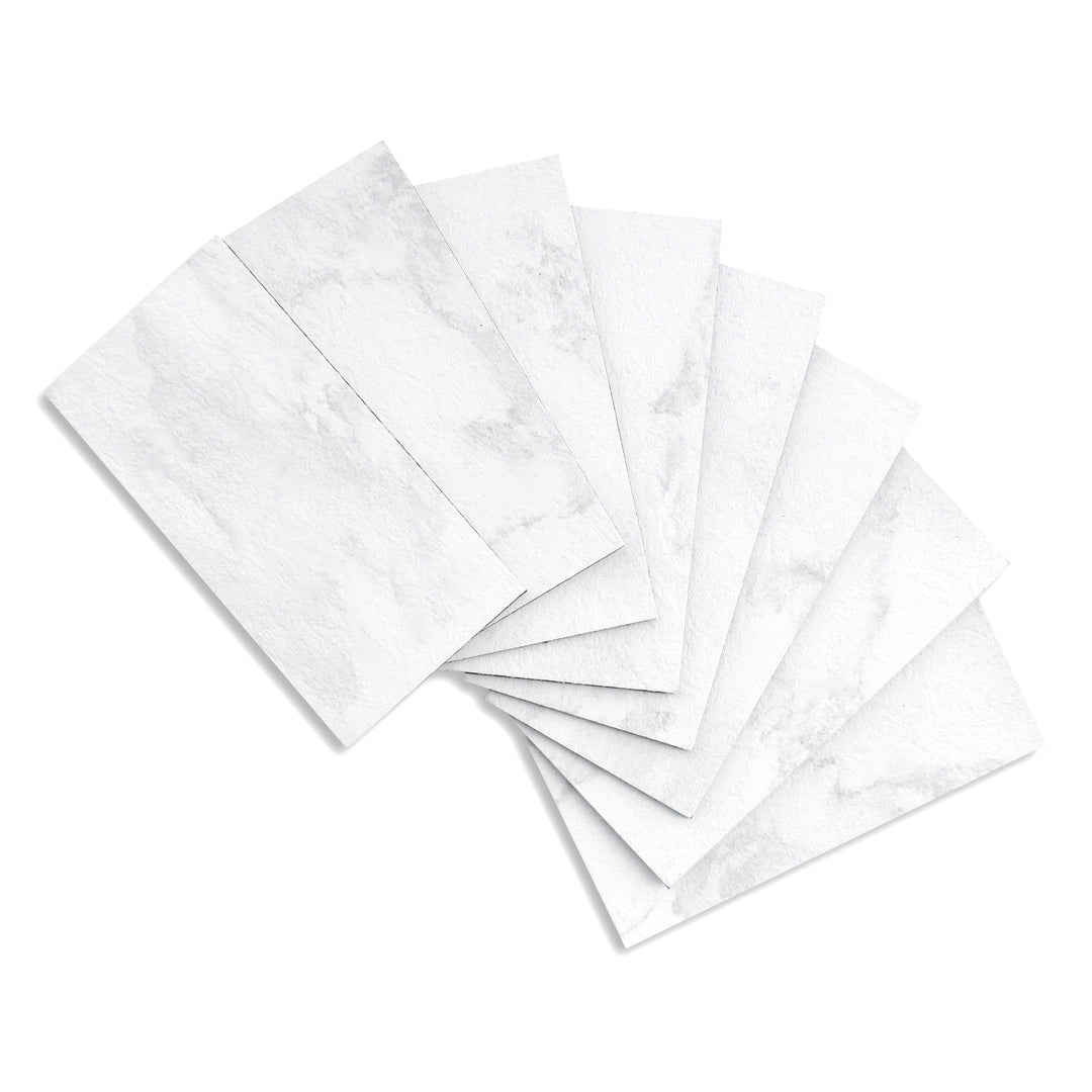Kara White Stone Peel and Stick Backsplash
