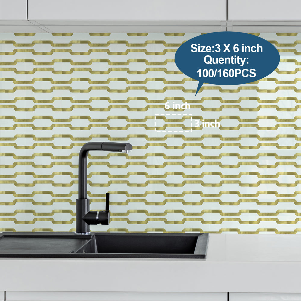 Size chart for self-adhesive wall tiles