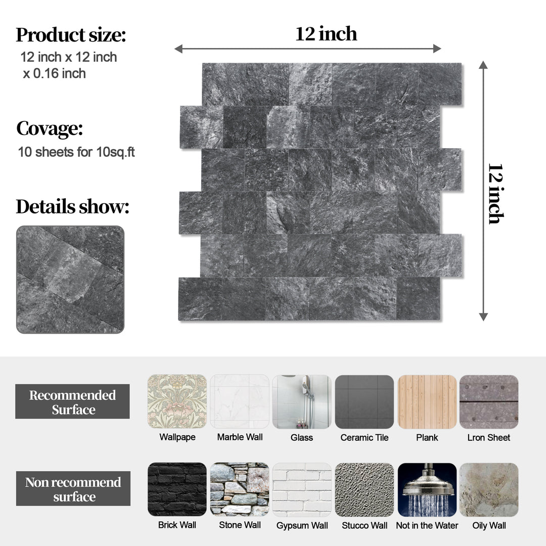 peel and stick tile size