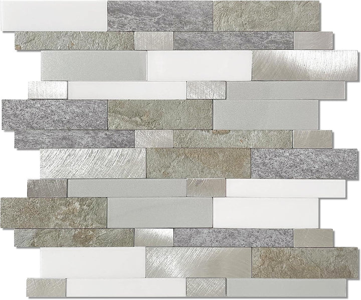 Rustic Gray Peel and Stick Backsplash Tile