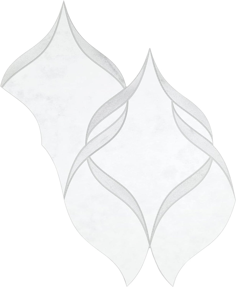 Peel and Stick Flower Waterjet Backsplash