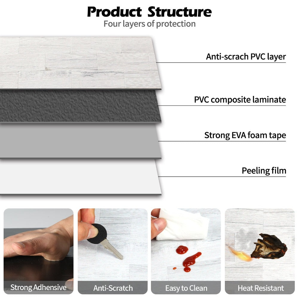 Wood Tile Backsplash Structure