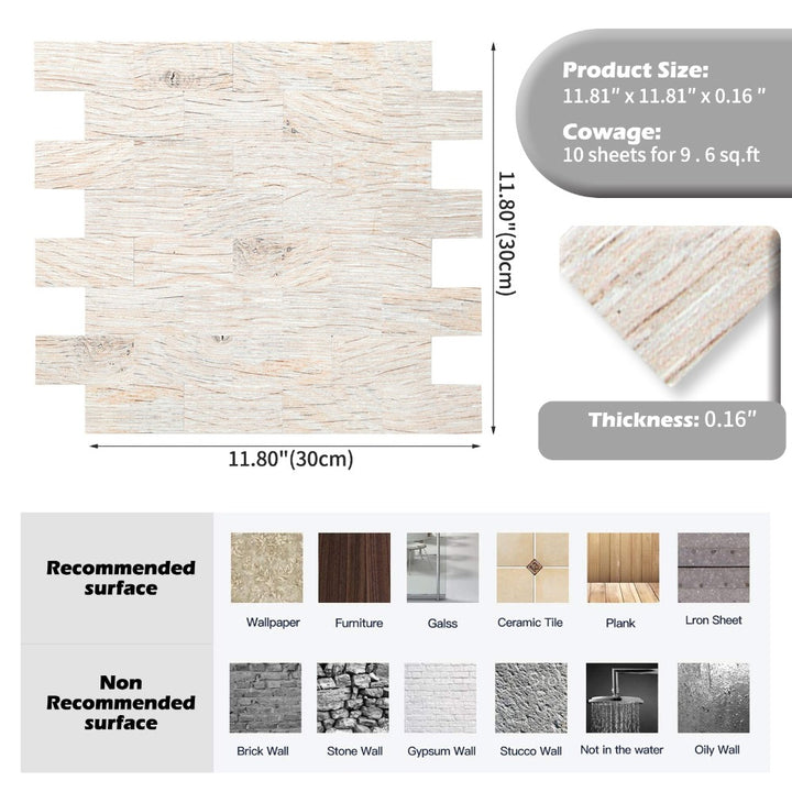 Wood Tile Backsplash Size