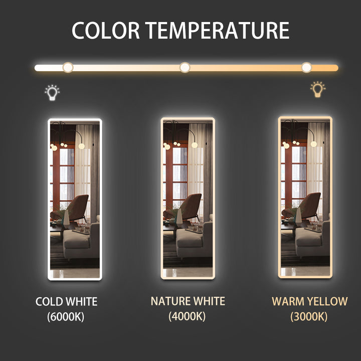 Vanity Mirror with LED light Wall Mounted Full Body Mirror