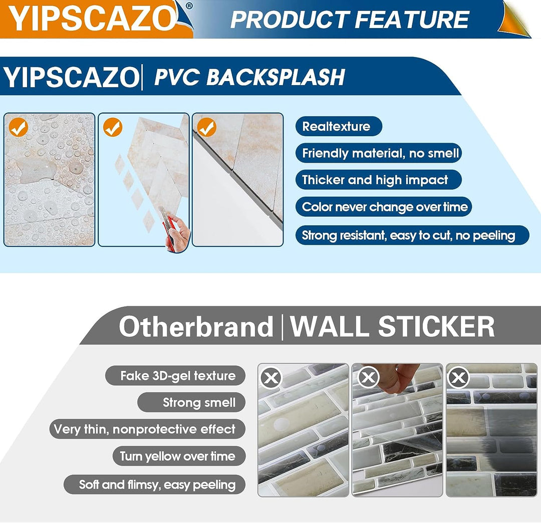 Herringbone stone peel and stick tiles in Beige Yellow detail image