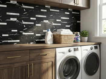 peel and stick laundry room tiles