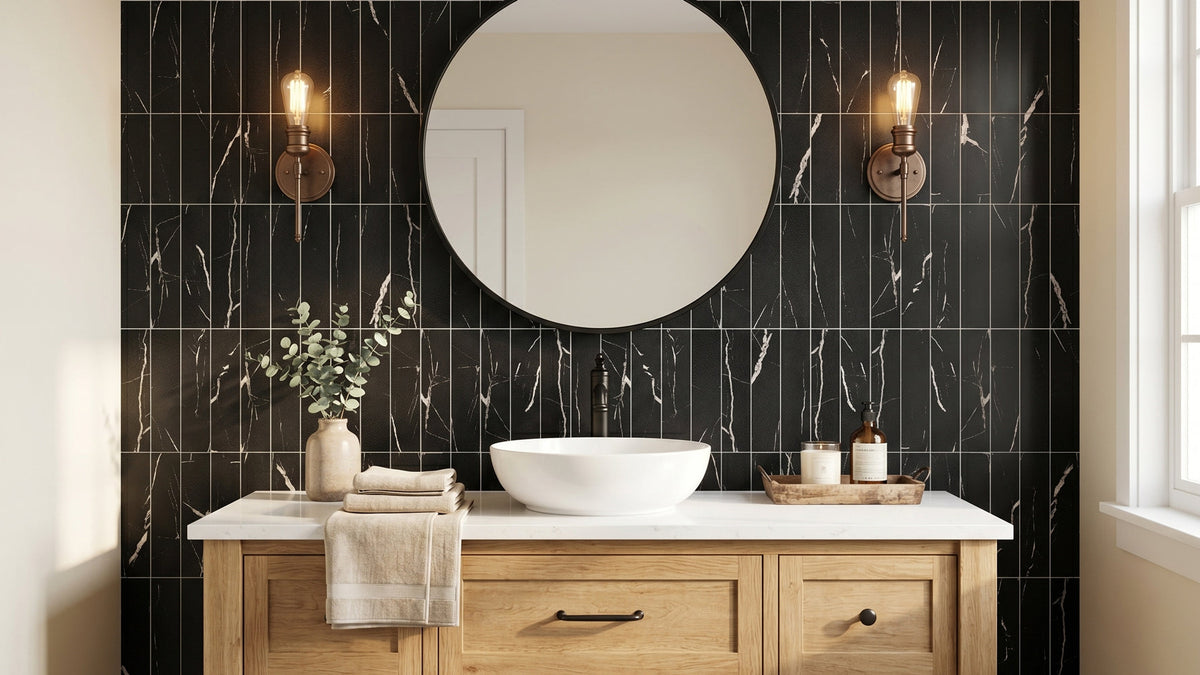 peel and stick tile for bathroom