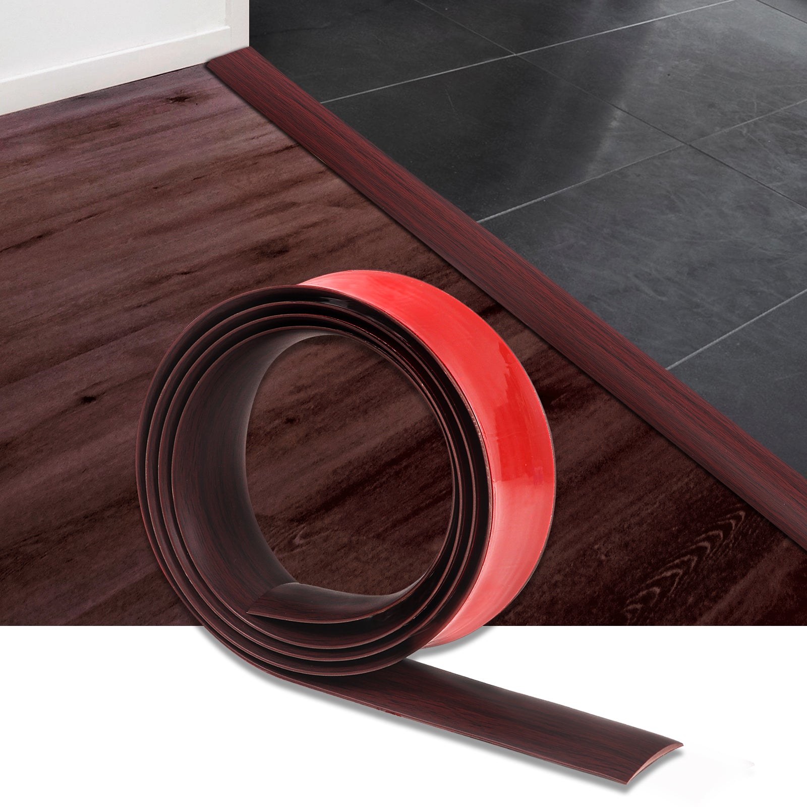 Walnut Self Adhesive Vinyl Floor Transition Strip
