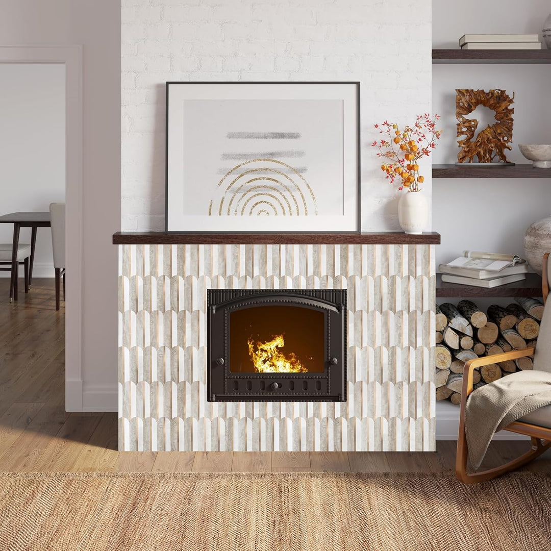 fireplace peel and stick tile