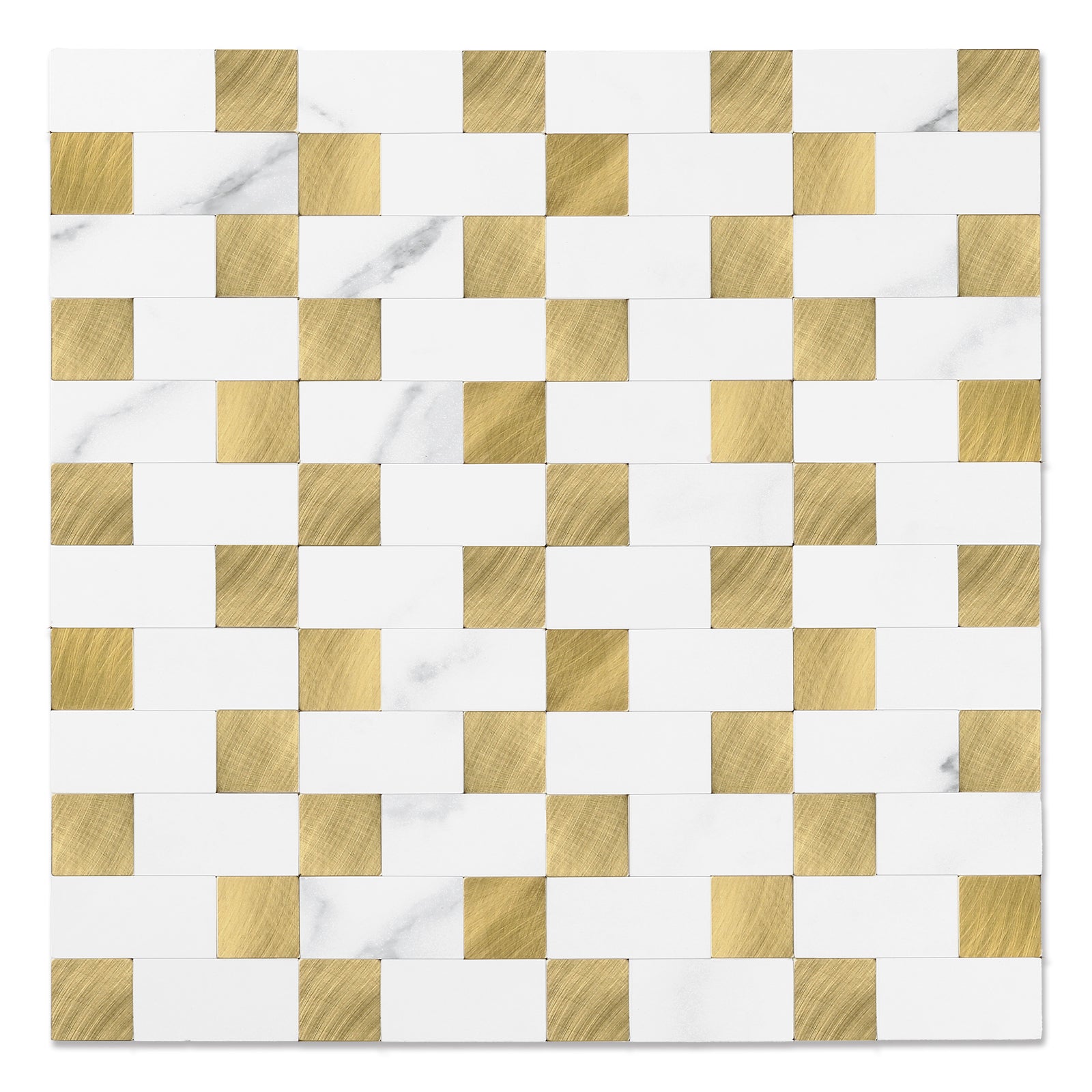 Marble White mixed Gold  Peel and Stick Tiles