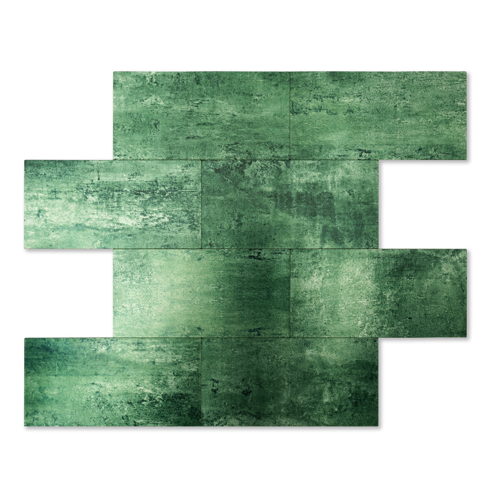 Dark Green Peel and Stick Subway Backsplash Tile