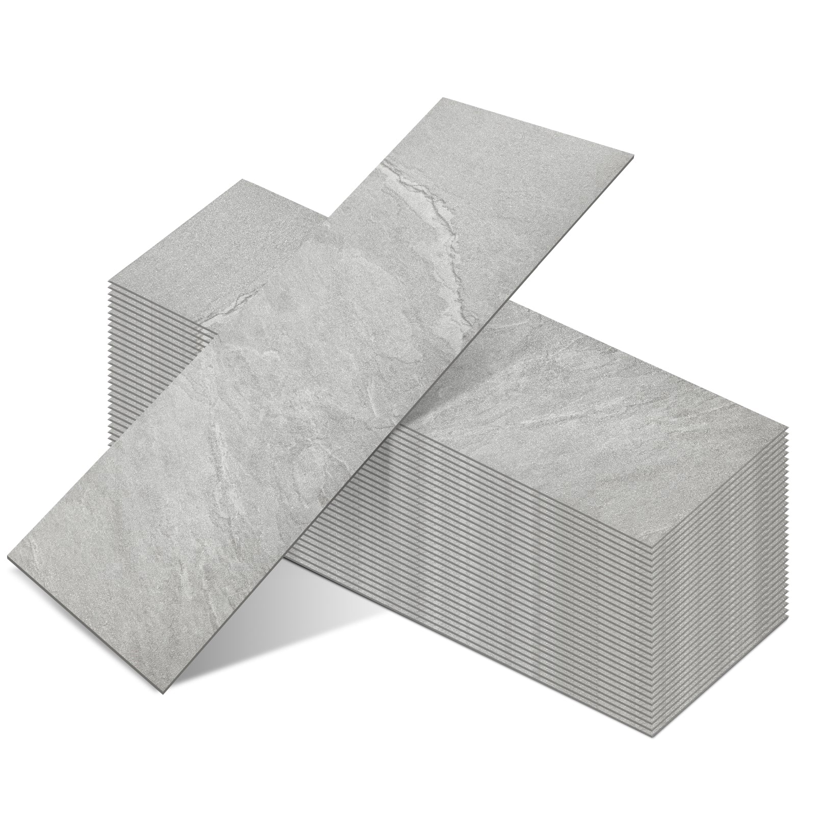 Peel-and-Stick Vinyl Wood Flooring in Shale Gray