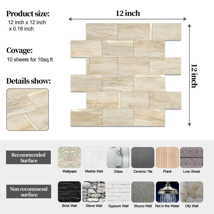 Backsplash tile size