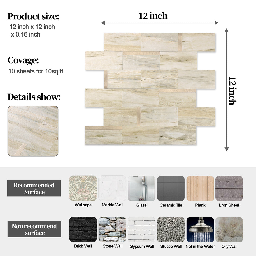 peel and stick tile size