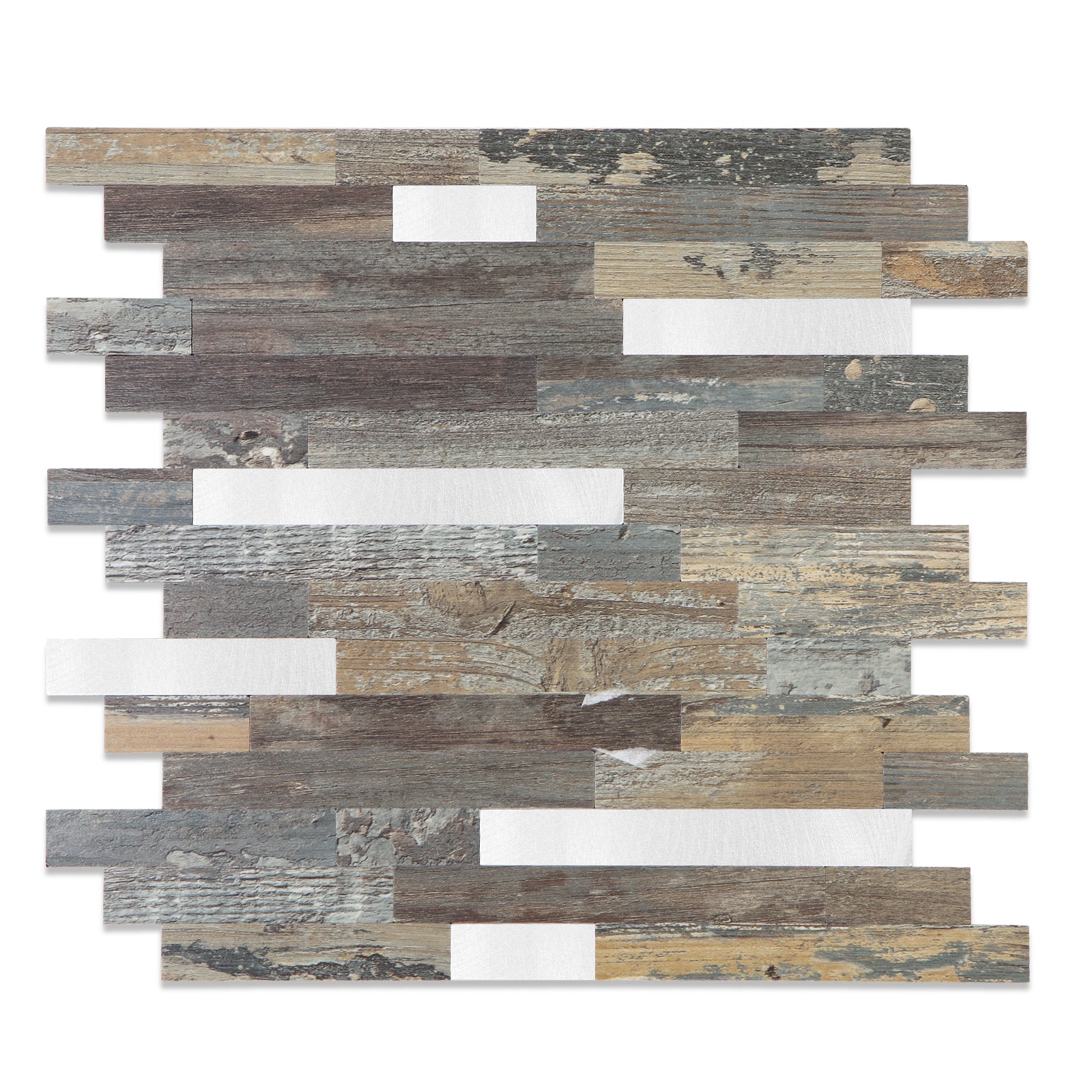 Mixed Rustic Peel and Stick Backsplash