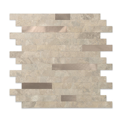 Beige stone linear blend tiles