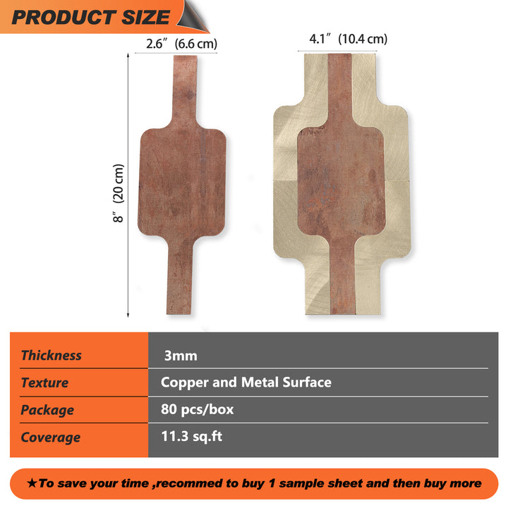 peel and stick tile size