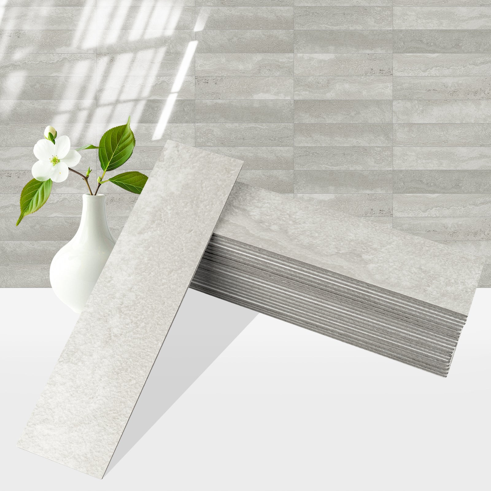 gray stone peel and stick tiles