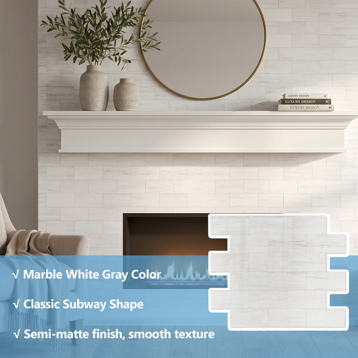 peel and stick tile for fireplace