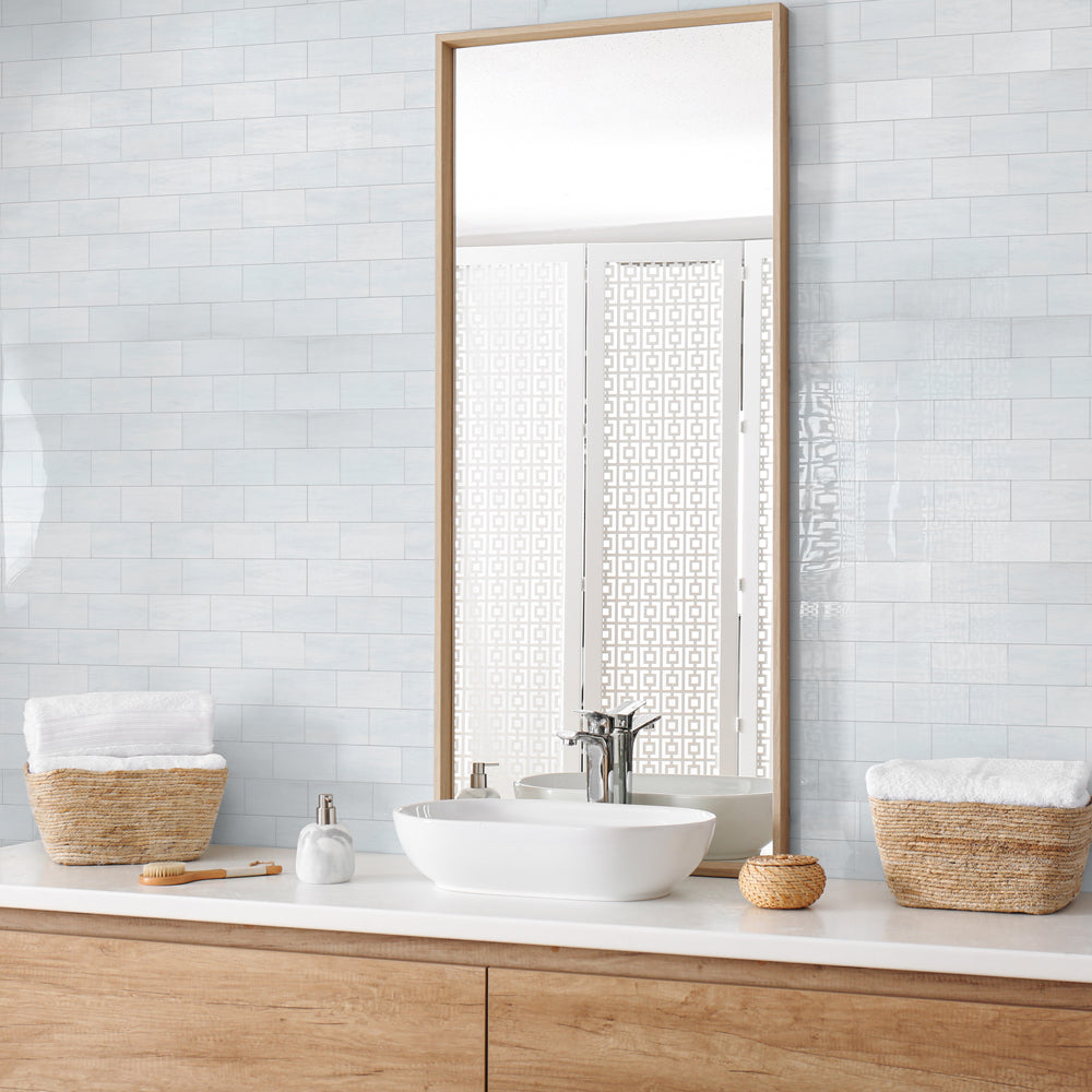 subway tile stick on bathroom