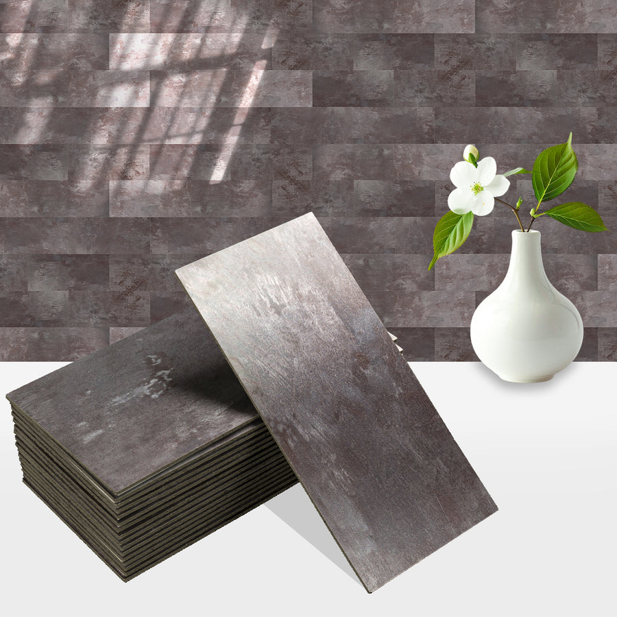 Hazy Taupe Metallic Peel and Stick Backsplash 