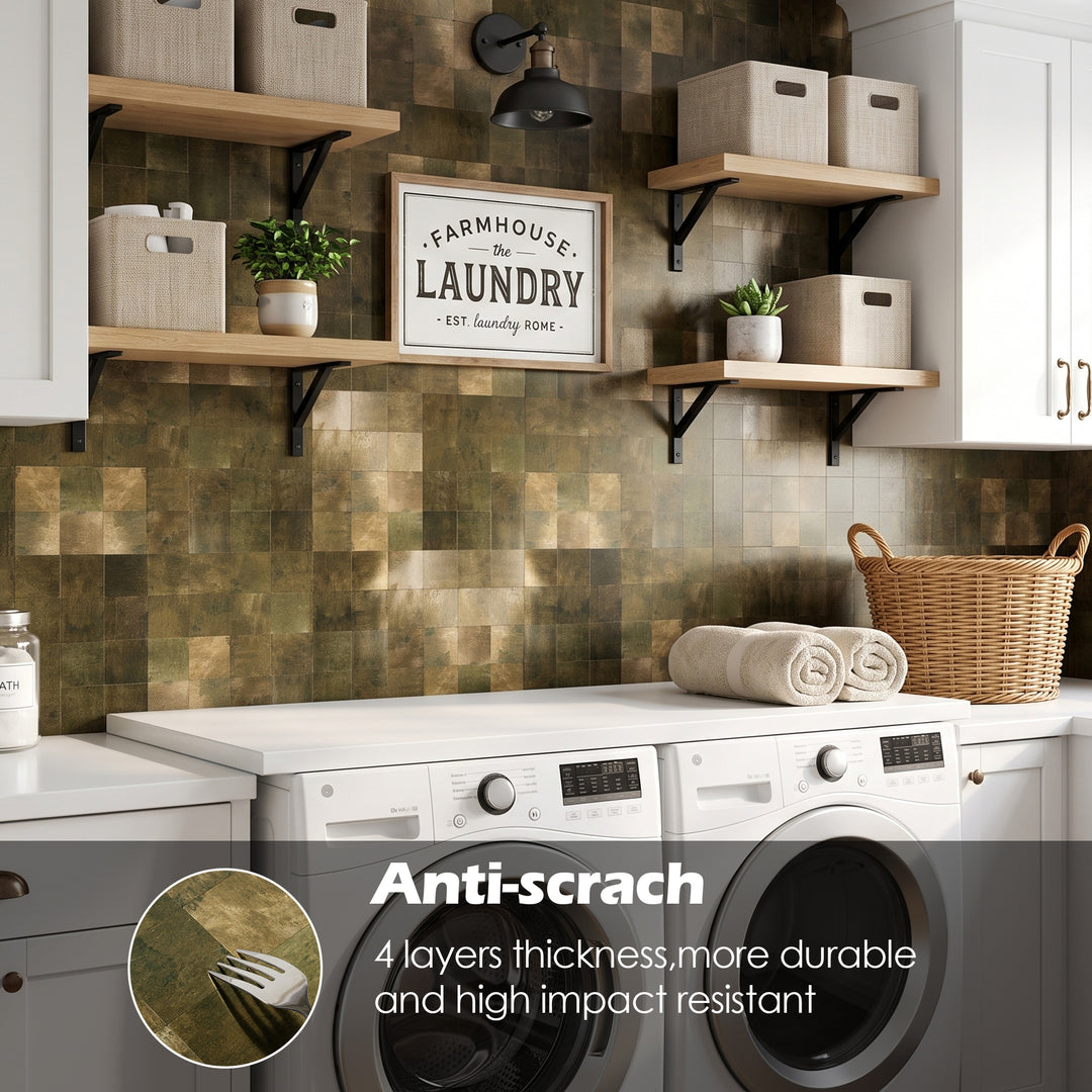 peel and stick tile for laundry room